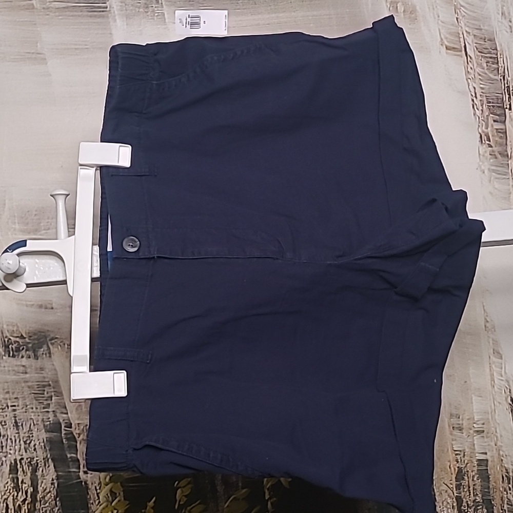 New! Old Navy Womens 2X chino classic casual navy blue summer shorts
